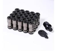 Racing Wheel Nuts Concealed Heptagon Formula Steel Wheels Lock Lug Nuts Acorn Rim Closed End 20Pcs/Set M12xP1.25/ M12xP1.5 Wheel Bolts(RS2025D-Black,M12x1.25)