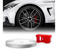 Racing Wheel Trim with Applicator Tool for Car Wheels, Silver