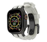 RACINGPREMIUM]For AppleWatch Ultra1/2/S10/S9/S8/S7,Belgian Original Design,Luxury Fluoroelastomer AppleWatch Band,Stainless/Titanium(For AppleWatch44/45/46/49mm,Dark·Asphalt Grey)