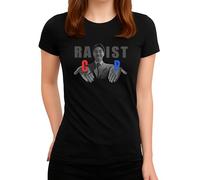 Racist/ C or P - Funny Meme Design with Irony and Black Humour, Perfect Fun Motif Ladies T-Shirt, black, XXL
