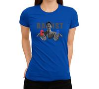 Racist/ C or P - Funny Meme Design with Irony and Black Humour, Perfect Fun Motif Ladies T-Shirt, blue, L