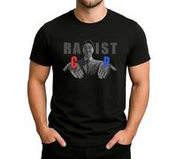 Racist/ C or P - Funny Meme Design with Irony and Black Humour, Perfect Fun Motif Men's T-Shirt, black, XL