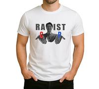 Racist/ C or P - Funny Meme Design with Irony and Black Humour, Perfect Fun Motif Men's T-Shirt, White, 3XL