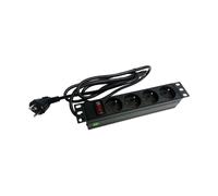 Rack 10 Inch PDU Power Strip 4 x CEE 7/5 Male PZ04