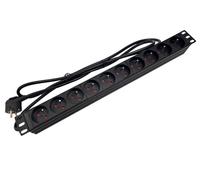 Listwa zasilająca rack 19 cali PDU gniazdo 10 x CEE 7/5 wtyk CEE 7/7