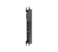 RACK 19 M6 3m 6X 230V IEC Power Strip Black M6/30/R/CZ/IEC