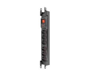 RACK 19 M6 3m 6X 230V IEC Power Strip Black M6/30/R/CZ/IEC