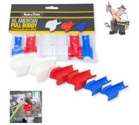 Rack-A-Tiers All American Pull Buddy - 6-Pack Wire Pulling Guides, 3-Sizes, Conduit Pulling Bushings, Cable Entry and Exit Grommet, Prevent Wire Damage, Electrical Box Cable Pulling (42000)