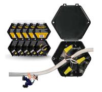 Rack-A-Tiers Open Splice Junction Box (5 pack) (UL Listed), One-Piece Junction Box Splice Box. 5 Second Installation (JB400.p5)