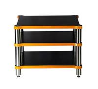 Rack AV Shelf Stand 3/4-Tiers Record Player Turntable/Printer/Sky Box/TV(Black-A,60 * 48 * 46.5cm)