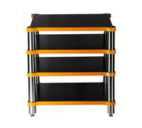 Rack AV Shelf Stand 3/4-Tiers Record Player Turntable/Printer/Sky Box/TV(Black-A,60 * 48 * 97cm)