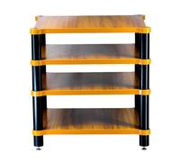 Rack AV Shelf Stand 3/4-Tiers Record Player Turntable/Printer/Sky Box/TV(Brown-A,60 * 48 * 87cm)