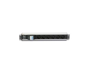 Rack bar 19 1.5u, 6x Schuko, switch I-case strip-16sh