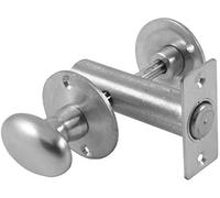 Rack Bolt Security Kit in SatinChrome, Oval Turn Knob with 55mm Rack Bolt for Extra Security from Ironmongery Hardware Online