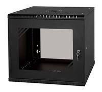 Rack Cabinet 19" 9U, 450MM Glass Door, Black