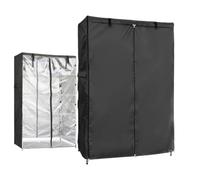 Rack Cover | Dustproof Zipper Clear Front | Clothing Rack Protector | for Laundry Warehouse Wardrobe Basement Kitchen Attic Pantry Office Patio Workshop