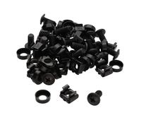 Rack Fixing Set M6 Captive/Cage Nuts/Bolts & Washers for Cabinet [20 Pack] Black