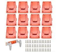 Rack for 20V Max Li-ion Batteries Designed to Accommodate Standard Form Factors Leading Cordless Power Tool Manufacturers (12PCS)