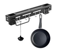 Rack for Wall Mount, Rack | Wall Mounted Cutlery Rack - Multi-Purpose Coat Rack Without Punching, with Hooks for Kitchen Utensils, Home, Hotel