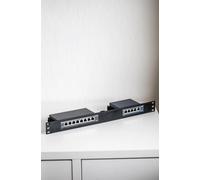 Rack Mount 1U for TP-Link TL-SG105, SG108, OC200 - 19" Bracket | 3D Printed - Network Accessory for Server Racks (Grey, for Two Devices)