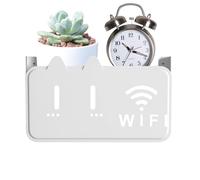 Rack Mount for Router - Wall Mount Holder, Acrylic Adhesive Stand | Decorative Cable Box Shelf, Space Saving Organizer with Durable Lightweight Design for Set-Top Box Remote Control WiFi Devices