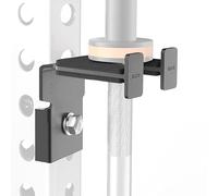 Rack-Mounted Olympic Barbell Holder for 2x2 & 2x3 Power Racks, No Drilling Required - Heavy-Duty Steel Storage with Protective Padding, Fits 5/8''-1'' Holes - Space-Saving Gym Equipment
