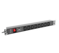 RACK PDU 19 1U 16A 8X IEC PDU-08I-0200-C20-BK Power Strip