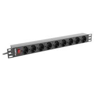 RACK PDU 19 1U 16A 9X SCHUKO PDU-09F-0300-BK Power Strip