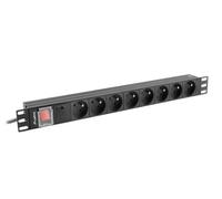 RACK PDU 19 Inch 1U 16A 8x230V PDU-08E-0200-BK Power Strip