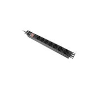 RACK Power Strip 19 1U 7 SCHUKO Sockets with PDU-07F-0200-BK