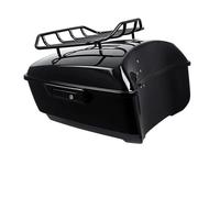 Rack Suitcase Bracket Motorcycle Gloss Black King Pack Trunk Luggage Rack For Tour Pak For Touring 2014-2024 Luggage Carrier Bracket(Black Without Base Plate)