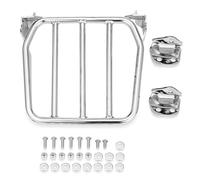 Rack Suitcase Bracket Motorcycle Rear Sport Luggage Rack Fit Sissy Bar For 2018-2024 For Softail For Street Bob For FLDE FLHC FLHCS For FLSL FXBB FXBBS FXST Luggage Carrier Bracket(Silver)