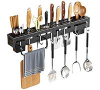 Rack Wall Mounted Rack Wall Mounted Rack Organizer - Multi-Purpose Coat Rack No Punching Hook for Kitchen Utensils Home Hotel