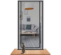 Rackbone Cat Screen Door, Black Steel Wire Mesh, 120x240cm, Suitable for Cats, Dogs, Protects Pets, Keeps Insects Out, Easy Installation, Velcro Closure