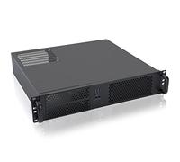 RackChoice 2U Micro ATX Compact Rackmount 2 x 5.25 Chassis Support ATX PS2 PSU with 120mm Fan on top