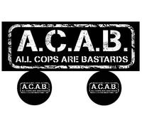 Racker-n-Roll A.C.A.B. All cops are bastards 5 x stickers + 5 x button pack