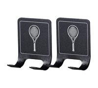 Racket Rack - Wall Organizer Holder, Vertical Tennis Rocker Stand | Minimalist Sports Display Style, Home Gym Themed Metal Frame