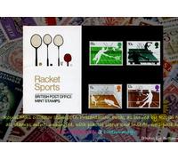 RACKET SPORTS 1977 British Post Office Royal Mail Mint Collector Stamps in Presentation Pack Number 89 * MNH * No. of Stamps: 4