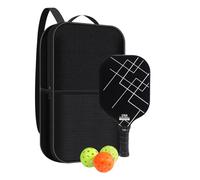 Racket Storage Bag, Pickleball Paddle Bag with Mesh Pocket, Carry Bag for Pickleball and Tennis Paddle, Tennis Racket Travel Bag, Large Sports Bag, Black, Fare riferimento alla descrizione, Please
