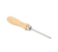 Racket Stringing Awl, Wireless - Free Racquet Threading Tool, Stainless Steel with Ergonomic Wooden Handle, Compact 7.64in Stringing Awl for Tennis Badminton Squash Rackets