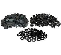 RackGold Black 12-24 Slide-on Cage Nut & Screws w/ Washers 50-Pack - USA Made