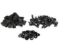 RackGold Black 12-24 Slide-on Cage Nut & Screws w/Washers for Rack 25-Pack - USA Made