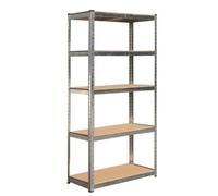 Hilka Tools Boltless Shelving SHG5175 – 5-Tier 175 kg Capacity – Silver 42 cm