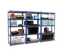 Racking Solutions Heavy Duty Garage Racking 3 Bay Mega Deal 275Kg Per Shelf (1800mm H X 900mm W X 600mm D)