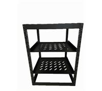 RackPath 16U Open Frame Server Rack with 2X 14 Vented 1U Shelves Rear Support, Wall Mount/Floor Standing Network Cabinet, Heavy Duty 150 lbs Capacity