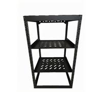 RackPath 20U Open Frame Server Rack with 2X 14 Vented 1U Shelves Rear Support, Wall Mount/Floor Standing Network Cabinet, Heavy Duty 150 lbs Capacity