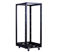 RackPath 25U Open Frame Server Rack - Heavy Duty 4 Post Adjustable Depth with Casters