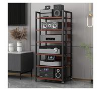 Racks 4/5/6 Tier Home Stereo Rack - Freestanding Media Stand for Record Players Speakers Amplifiers & Receivers - Corner Entertainment Center & Audio Component Storage Unit