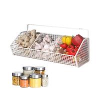 Racks - 4 Tier Hanging Stainless Steel Wall Mounted With Adhesive, Inside Cupboard Pantry Herb Storage Spices, Nail Polishes, Cotton Pads, Cosmetic Silver Grey