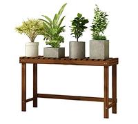 Racks Garden Stepped Wooden Flower Stand Balcony Green Plant Stand Living Room Flower Pot Stand Garden Decoration Stand (Color : Brown, Size : 98x25x45cm)
